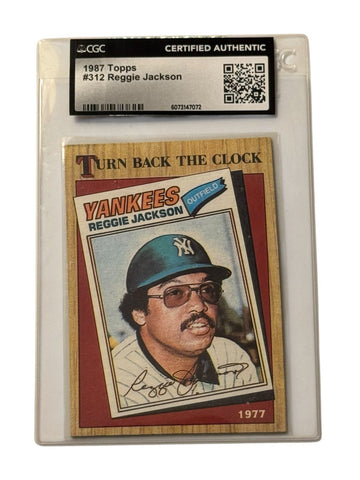 Reggie Jackson 1987 Topps Turn Back The Clock vintage baseball card CGC certified