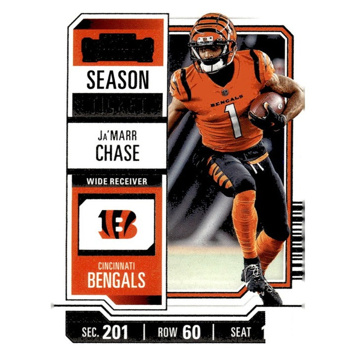 2023 Panini Contenders Card #21 Ja'Marr Chase Season Ticket Retail - NFL Bengals