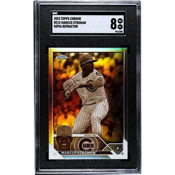 Marcus Stroman* 2023 TOPPS CHROME - Sephia REFRACTOR* - MLB Chicago Cubs - SGC 8