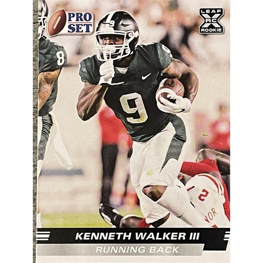 2022 Leaf Pro Set Kenneth Walker III* RC Seattle Rookie Card #PS-09 NFL Seahawks