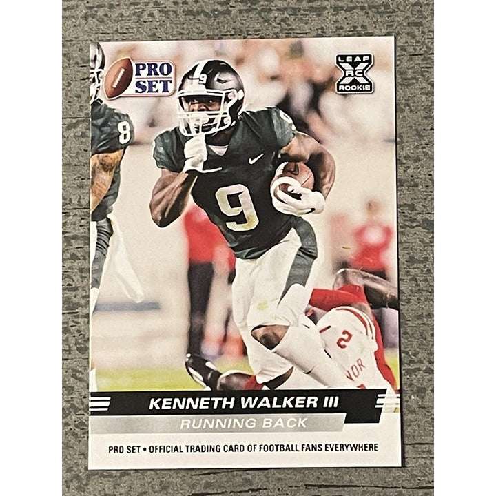 2022 Leaf Pro Set Kenneth Walker III Seattle Seahawks rookie card running back NFL