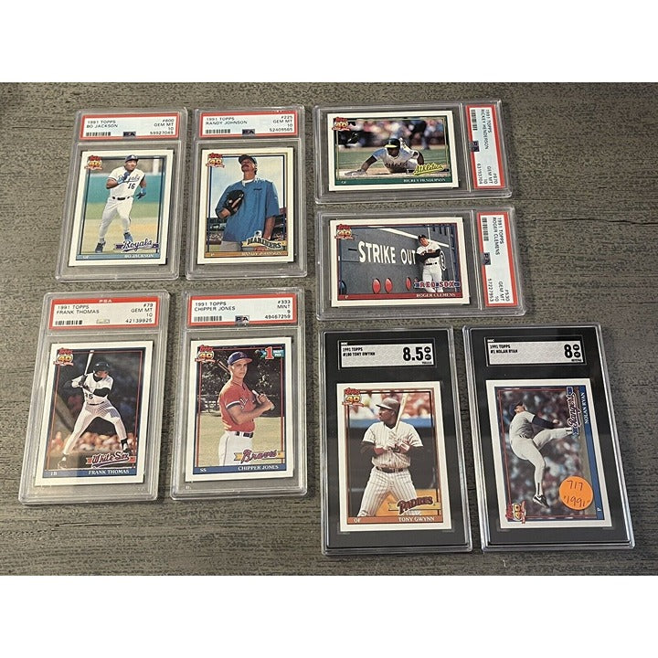 1991 TOPPS 40TH ANN. LOGO COMPLETE SET 255 CARDS W/ HOF GRADED STARS! MAKE OFFER