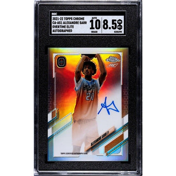 2021-22 Topps Chrome OTE Autograph Alexandre Sarr RC NBA Wizards #CA-AS1 SGC 8.5