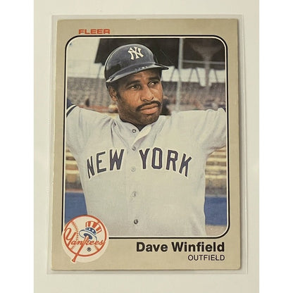 1983 Fleer Baseball Dave Winfield Card #398 - MLB New York Yankees Baseball HOF*
