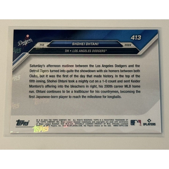 Shohei Ohtani MLB Los Angeles Dodgers/Angels 2024 Topps Now Limited Edition #413