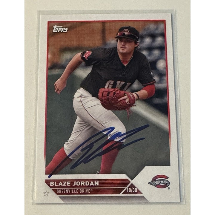 2023 Topps Pro Debut Blaze Jordan Rookie AUTO Greenville Drive #PD-124 - D Backs