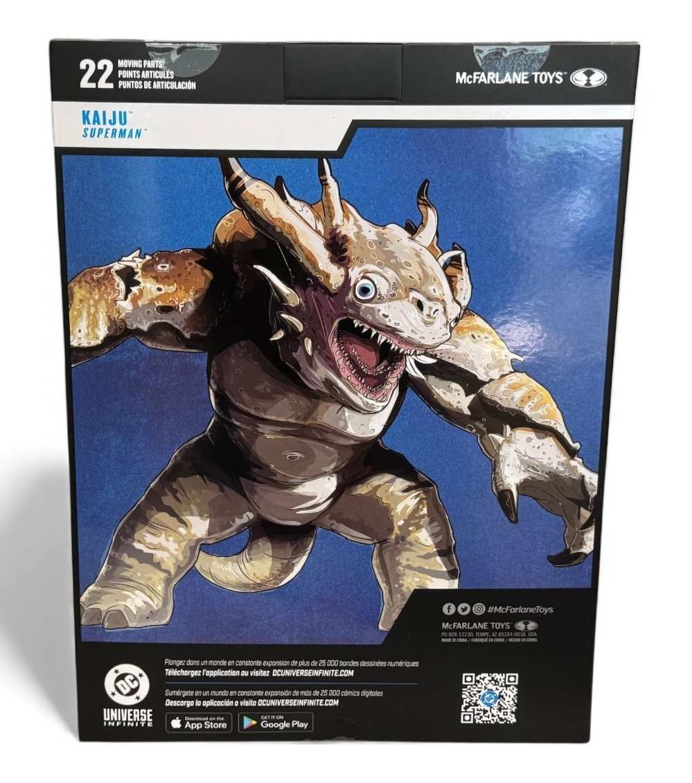 McFarlane DC Multiverse Kaiju Superman 7-inch MegaFig action figure in sealed packaging