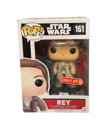 Funko Pop Star Wars Rey vinyl bobble-head Target Exclusive in desert gear boxed figure