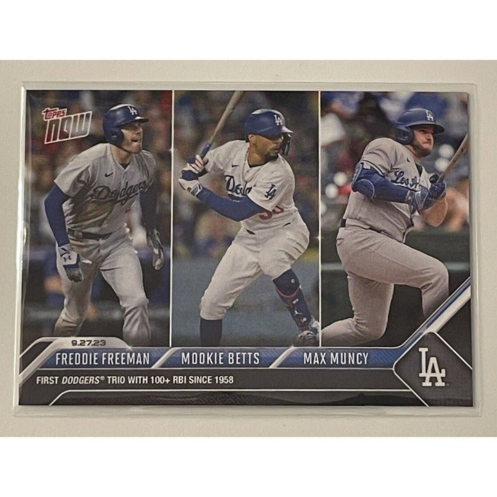 2023 TOPPS NOW MLB CARD LA DODGERS FREEMAN MUNCY BETTS #926 - TRIO w/ 100+ RBIs*