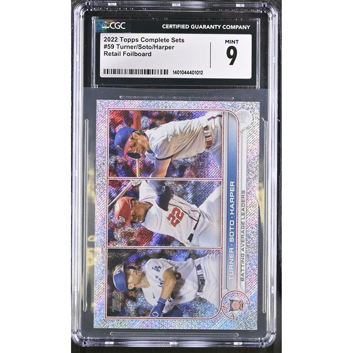 2022 - Topps Complete Sets - MLB -  LAD/WAS/PHIL - Turner/Soto/Harper #59 CGC 9