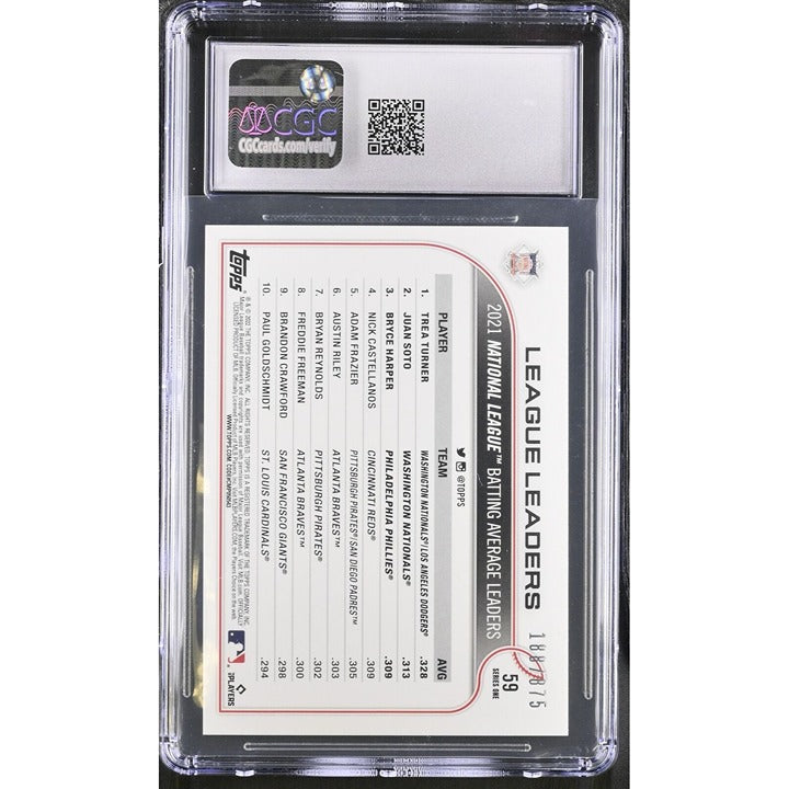 2022 - Topps Complete Sets - MLB -  LAD/WAS/PHIL - Turner/Soto/Harper #59 CGC 9