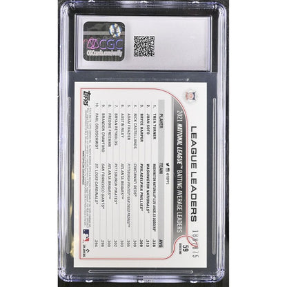 2022 - Topps Complete Sets - MLB -  LAD/WAS/PHIL - Turner/Soto/Harper #59 CGC 9