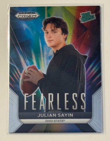 Julian Sayin RC 2024 Panini Prizm Draft Picks Fearless rookie card Ohio State QB prospect