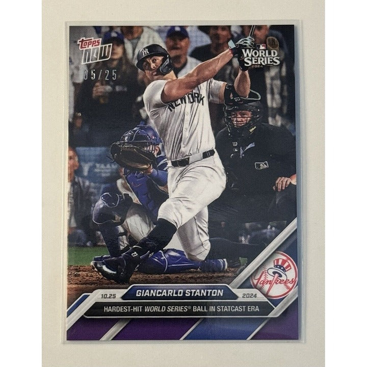 5/25* Giancarlo Stanton Hardest Hit Ball Statcast Era 2024 Topps Now #864 READY!
