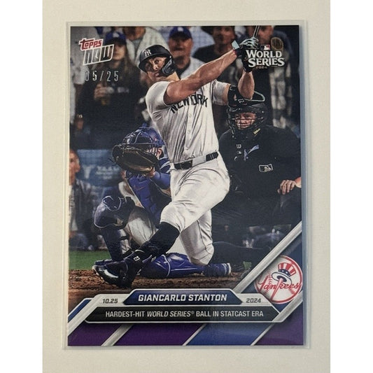 5/25* Giancarlo Stanton Hardest Hit Ball Statcast Era 2024 Topps Now #864 READY!