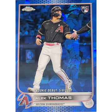 2022 Topps Chrome Update Sapphire #US282 Alek Thomas RC Debut - MLB Diamondbacks