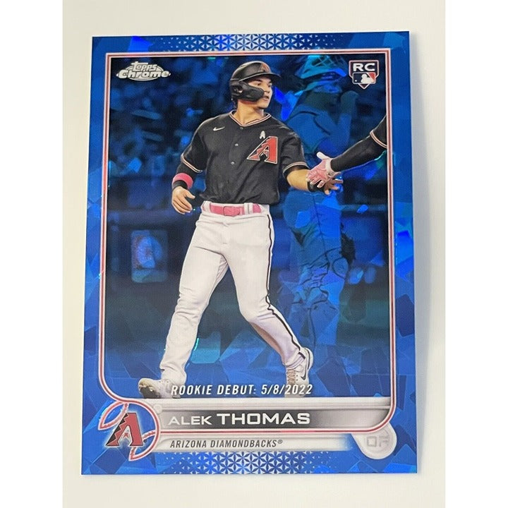 2022 Topps Chrome Update Sapphire #US282 Alek Thomas RC Debut - MLB Diamondbacks