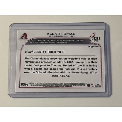 2022 Topps Chrome Update Sapphire #US282 Alek Thomas RC Debut - MLB Diamondbacks