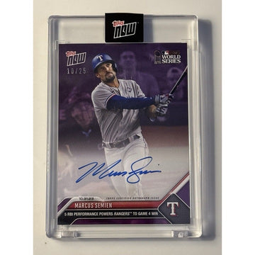 10/25* Marcus Semien* AUTO World Series Champs Rangers 2023 MLB TOPPS NOW® #1067