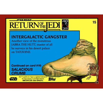 2023 ROTJ Red Chrome Sapphire Jabba The Hutt Intergalactic Gangster Star Wars 71