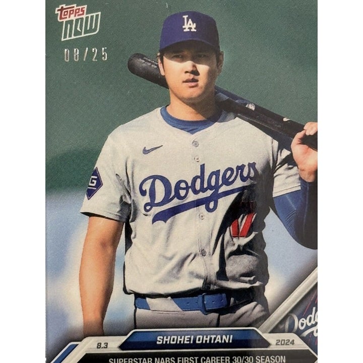8/25* 2024 MLB TOPPS NOW Shohei Ohtani* 1ST 30/30 SEASON MLB Angels/Dodgers #510