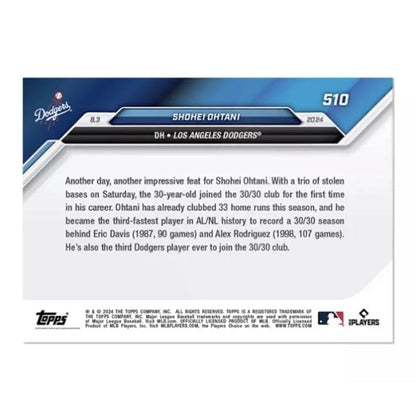 8/25* 2024 MLB TOPPS NOW Shohei Ohtani* 1ST 30/30 SEASON MLB Angels/Dodgers #510