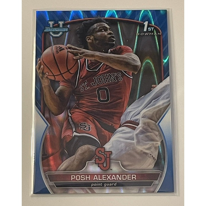 2022-23 Bowman University Chrome POSH ALEXANDER RC 7/199 -1st Purple Shimmer #64