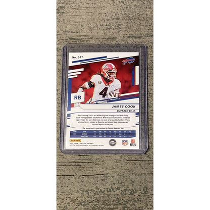 2022 Panini Prestige Extra Points James Cook 154/199 AUTO RC #347 BILLS/UGA Dogs