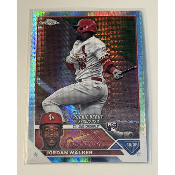 Jordan Walker RC 2023 Topps Chrome Update Rookie Debut Refractor - MLB Cardinals