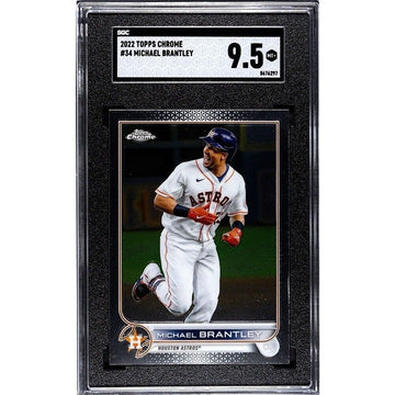 2022 Topps Chrome Michael Brantley MLB Houston Astros Baseball Card 34 - SGC 9.5