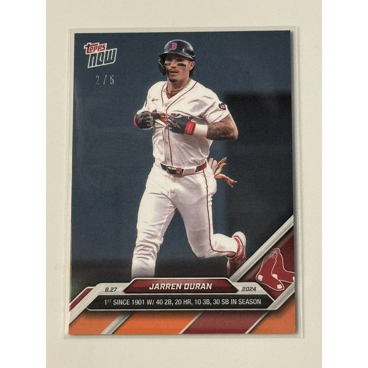 2/5* Jarren Duran 2024 Topps Now MLB Boston Red Sox 1st Since 1901 Baseball #602