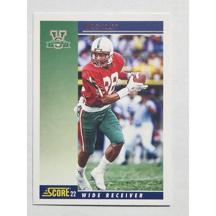 Jerry Rice No 6 Panini Chronicles Score Draft Picks 2022 football card MVSU HOF wide receiver