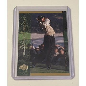 2001 Upper Deck Golf Defining Moments Tiger Woods RC Card 124 Golf Card PGA Tour