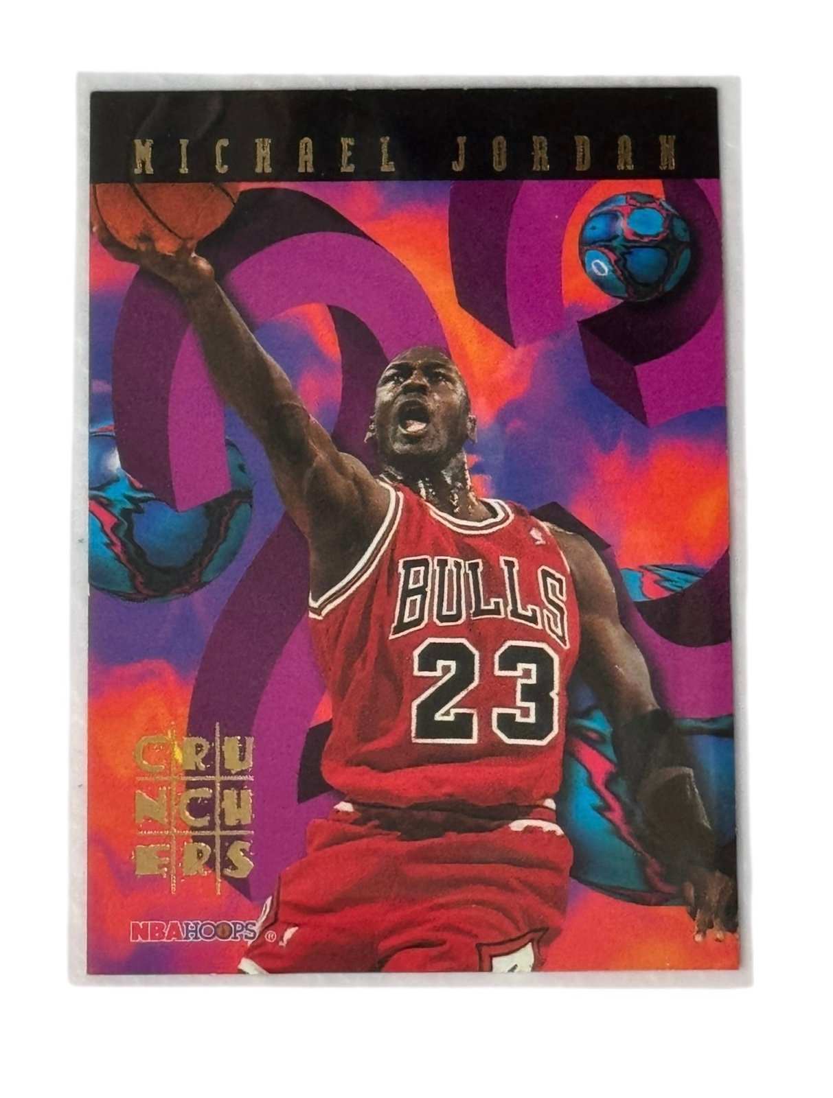 1995 Michael Jordan NBA Chicago Bulls Hoops Crunchers basketball trading card