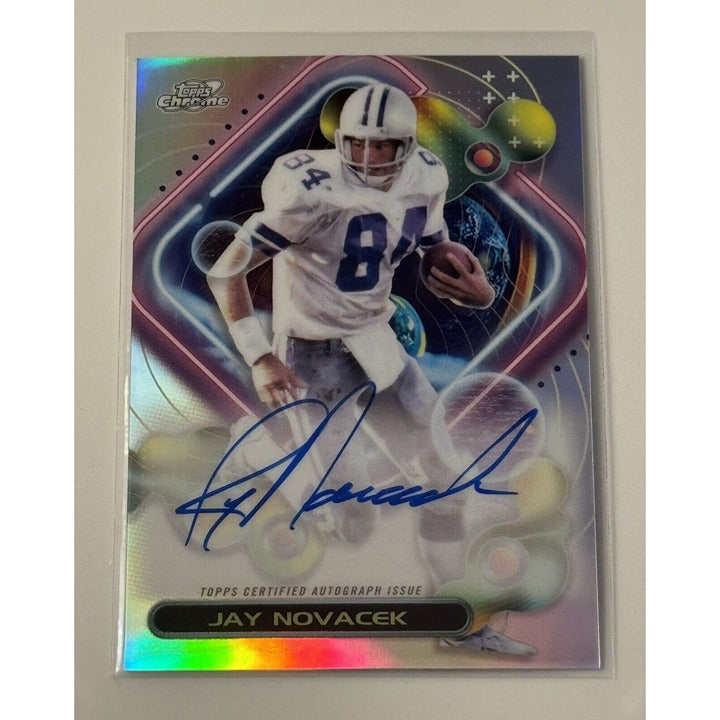 Jay Novacek Auto* 2023 Topps Composite Football #CCA-JN Cosmic Chrome Refractor*