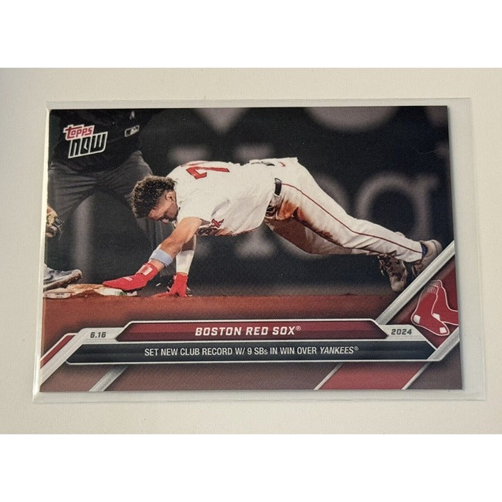 Boston Red Sox - Club Record 9 SBs In Yankees Win - 2024 MLB TOPPS NOW Card #304