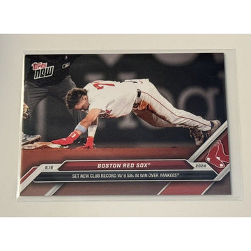 Boston Red Sox - Club Record 9 SBs In Yankees Win - 2024 MLB TOPPS NOW Card #304