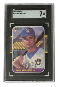 Paul Molitor 1987 Donruss #117 Milwaukee Brewers baseball card graded SGC 7 Near Mint