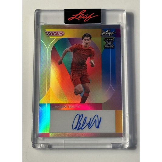 5/7 Owen Beck RC* 2022 Leaf Vivid Proof Clear Navy Blue Rookie UAFE Club #BA-OB1
