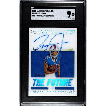 2017 Panini National Treasure Zay Jones* RC On Card Autograph #F-ZJS - NFL SGC 9