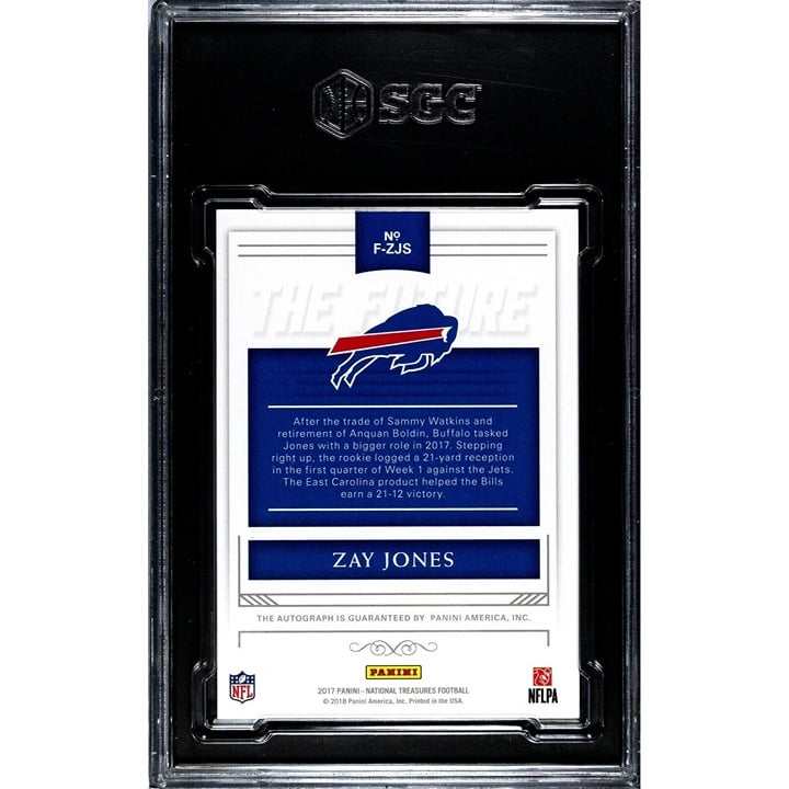 2017 Panini National Treasures Zay Jones autographed rookie card SGC 9 Buffalo Bills