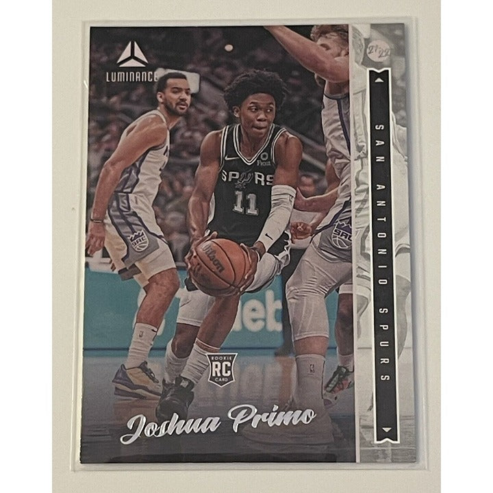 Joshua Primo 2021-22 Panini Chronicles Luminance San Antonio Spurs - Rookie Card