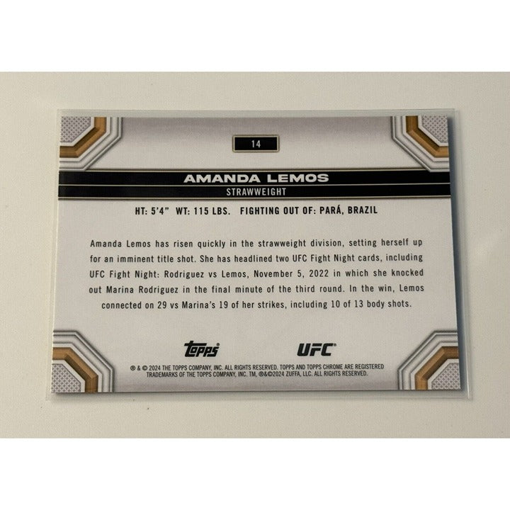 Amanda Lemos Prism Refractor 2024 Topps Chrome UFC - Straweight Division Card 14