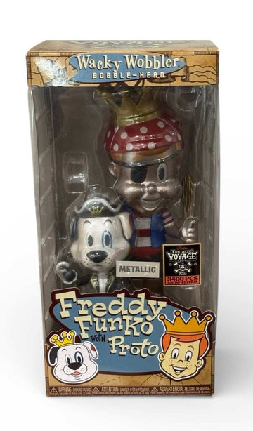 New sealed Freddy Funko Proto Metallic Wacky Wobbler bobble-head collectible limited 3400 pcs