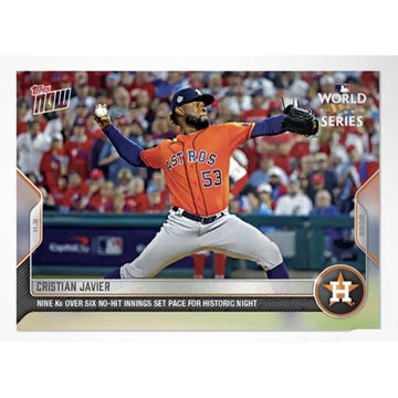Christian Javier 2022 TOPPS NOW #1149 HOUSTON MLB ASTROS WORLD SERIES NO HITTER*