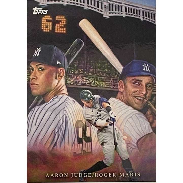 2022 Topps NOW Game Within Game #15 Aaron Judge Roger Maris NY Yankees baseball card