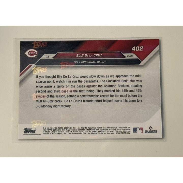 2024 Elly De La Cruz rookie card MLB Reds Topps Now record breaker
