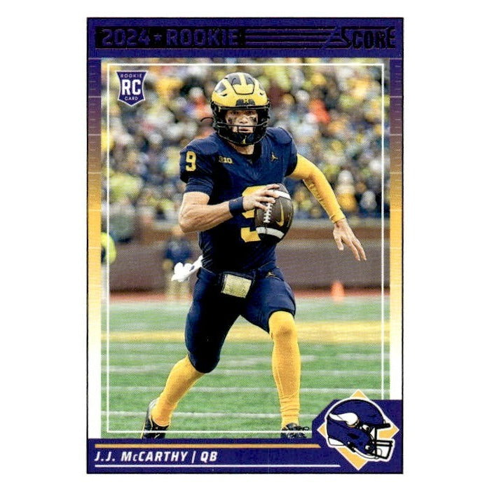 2024 NFL Score Football J.J. McCarthy Red RC* #304 Minnesota Vikings - Near Mint