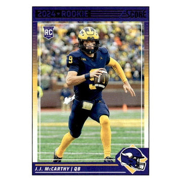 2024 NFL Score Football J.J. McCarthy Red RC* #304 Minnesota Vikings - Near Mint