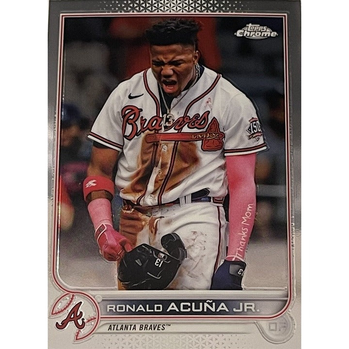 Ronald Acuna Jr. 2022 Topps Chrome Card #165 MLB Braves WS Champion - 1st 30/60!